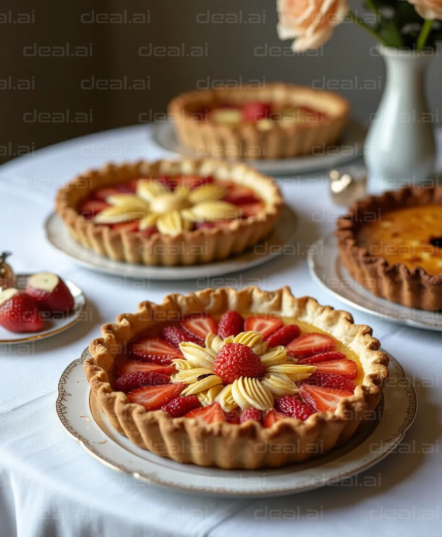 Delicious Strawberry Custard Tarts