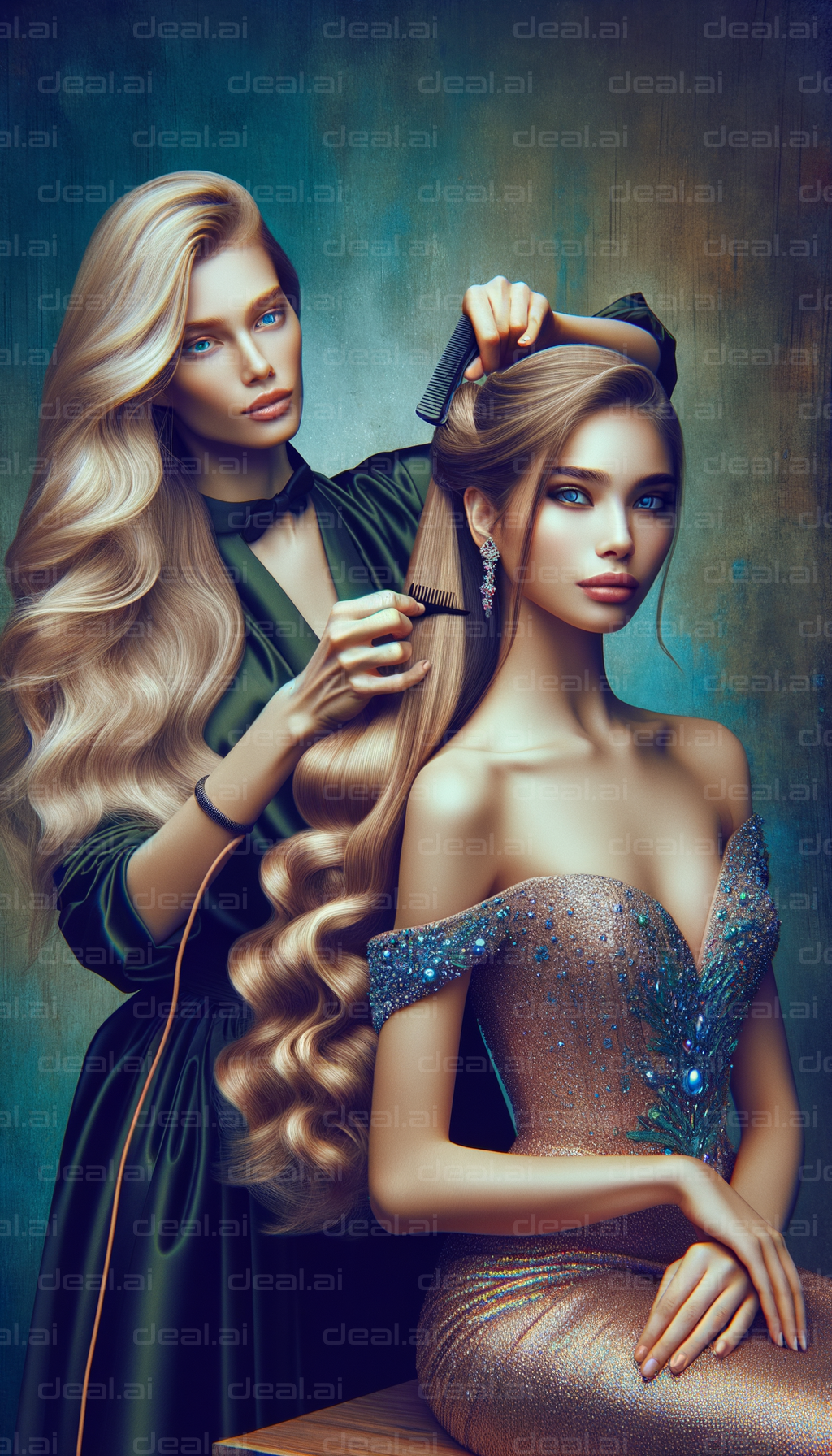 "Glamorous Hair Styling Session"