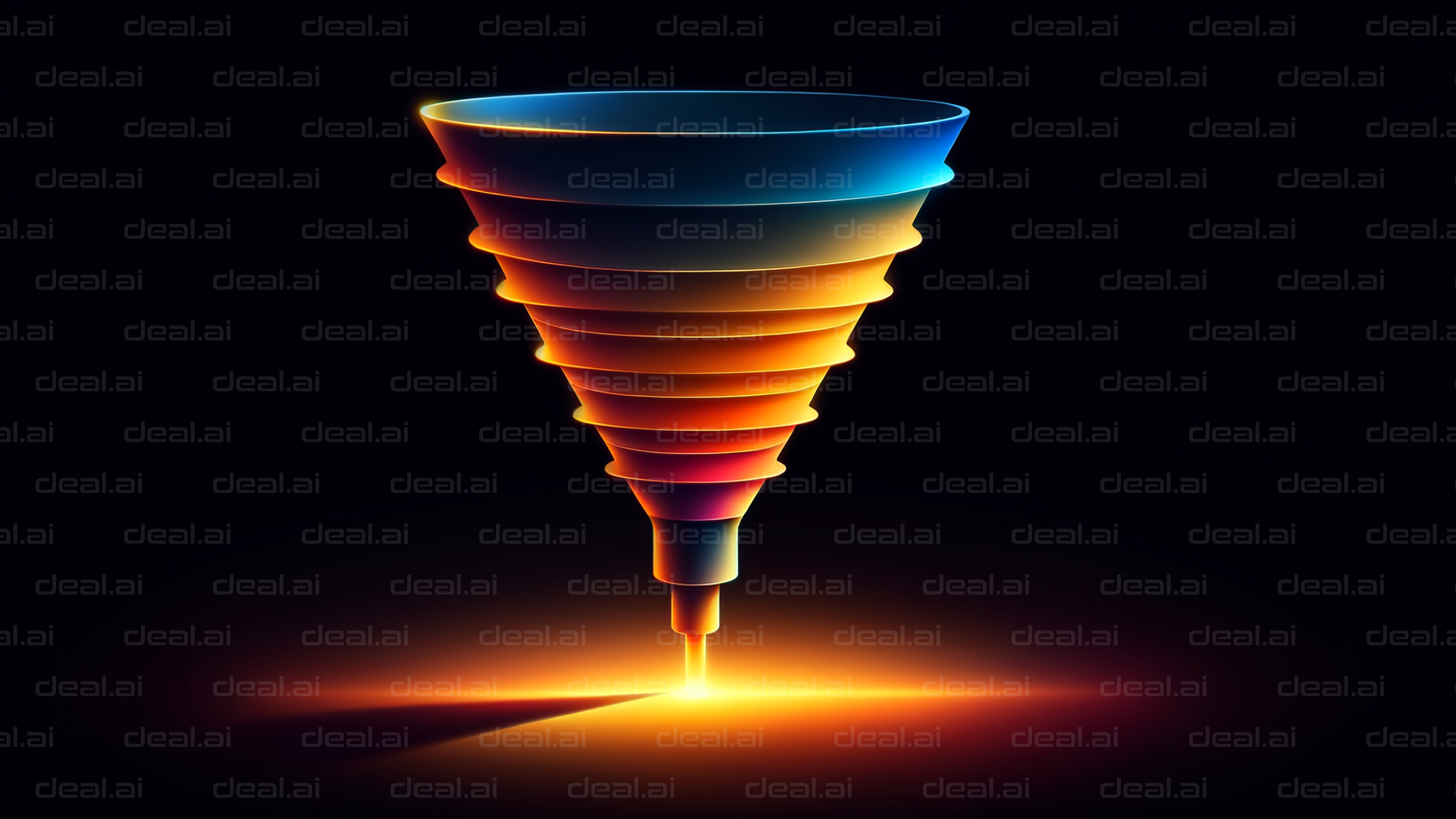 "Glowing Neon Funnel Art"