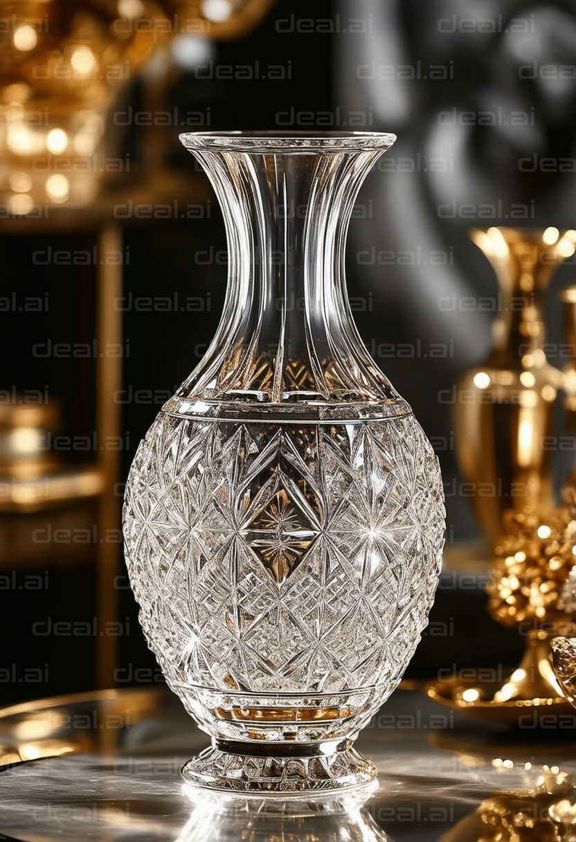Elegant Crystal Vase Display