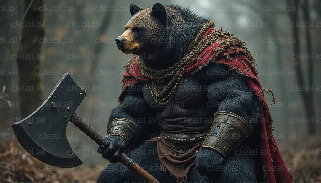 Warrior Bear in the Forest