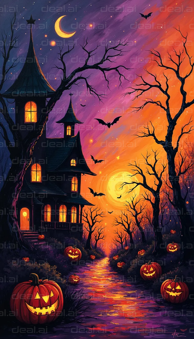 "Haunted House on Halloween Night"