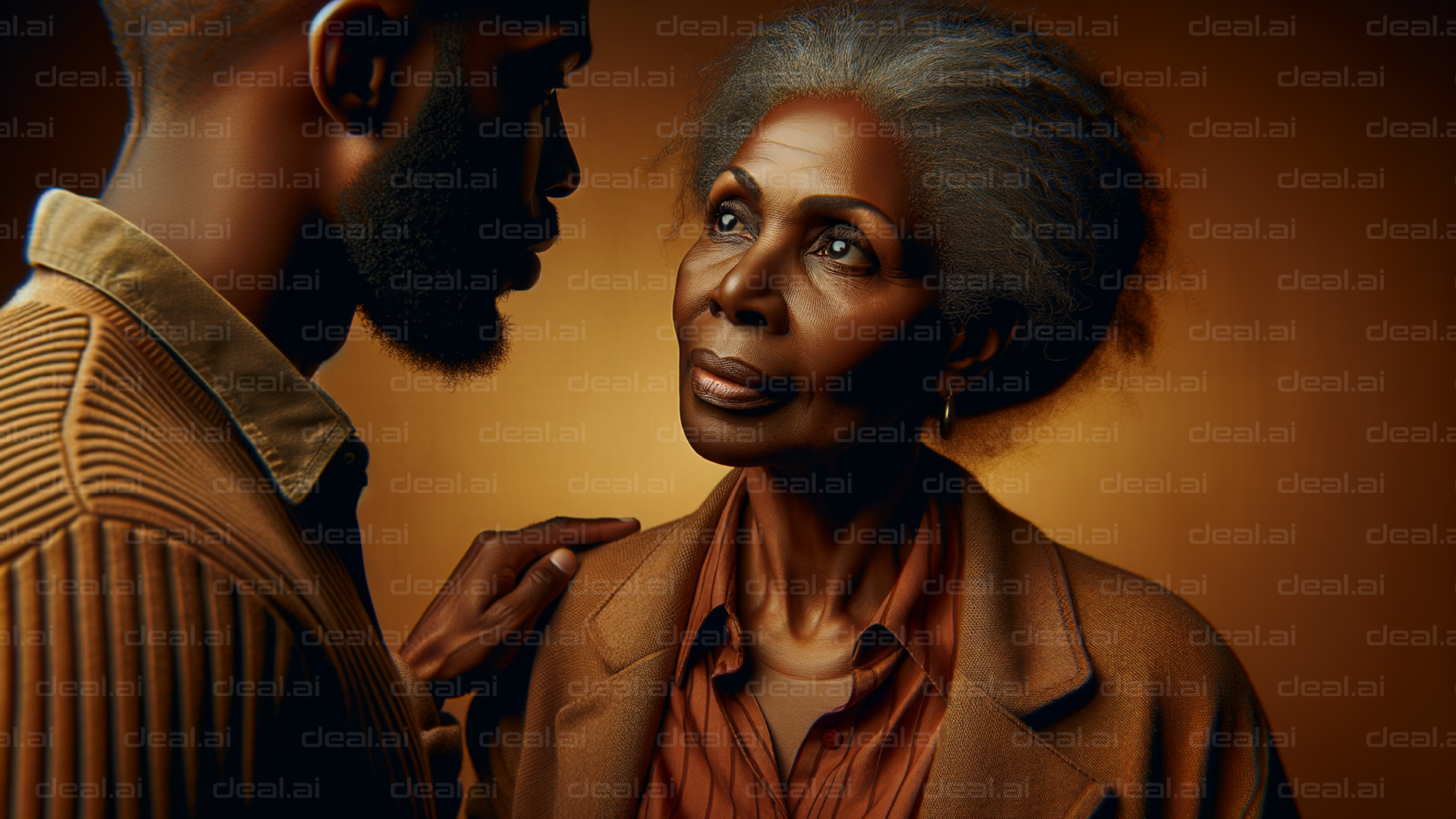 Elderly Wisdom: A Tender Moment