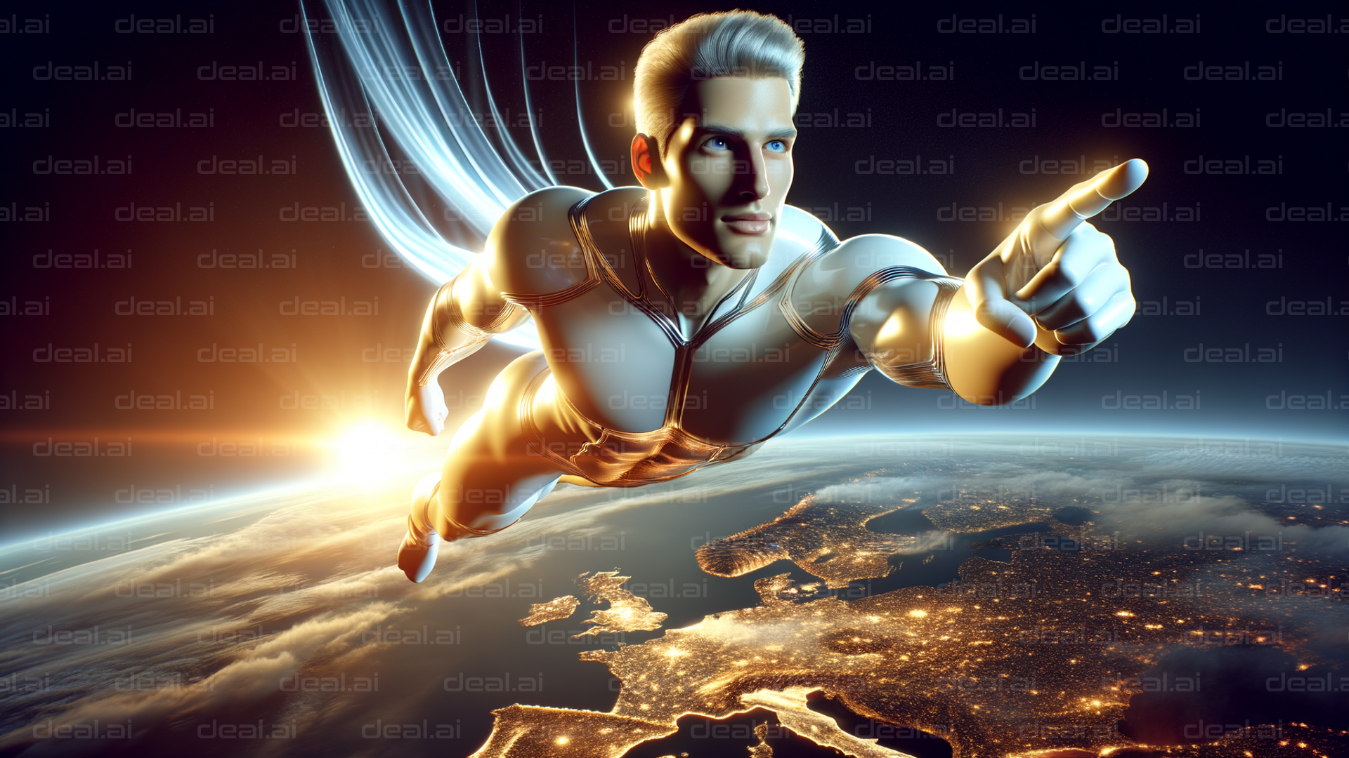 Heroic Flight Over Earth