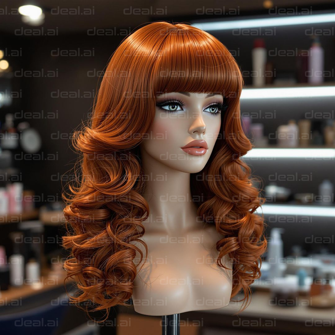 Lifelike Mannequin with Red Curls