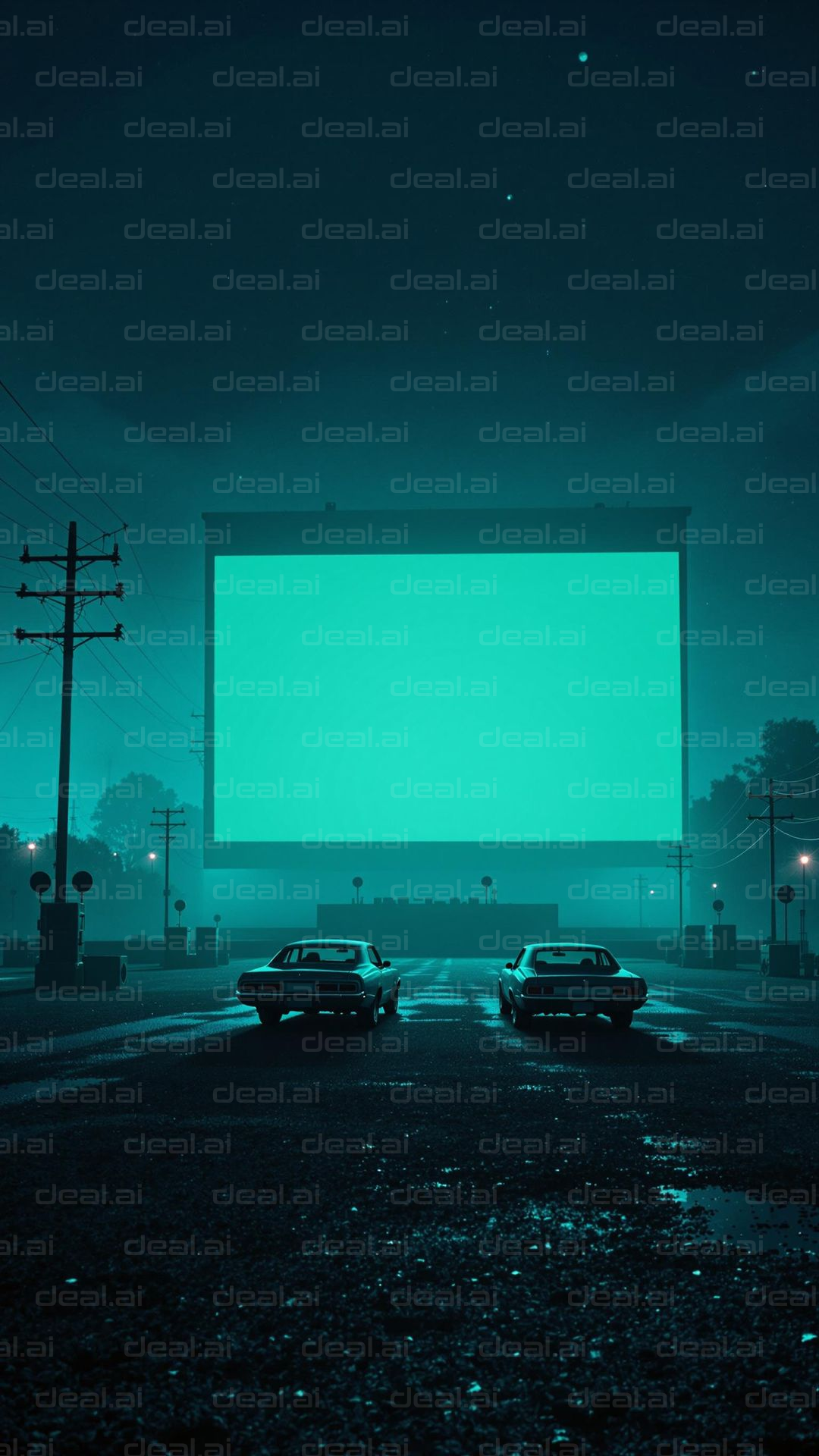 "Night Drive-In Serenity"