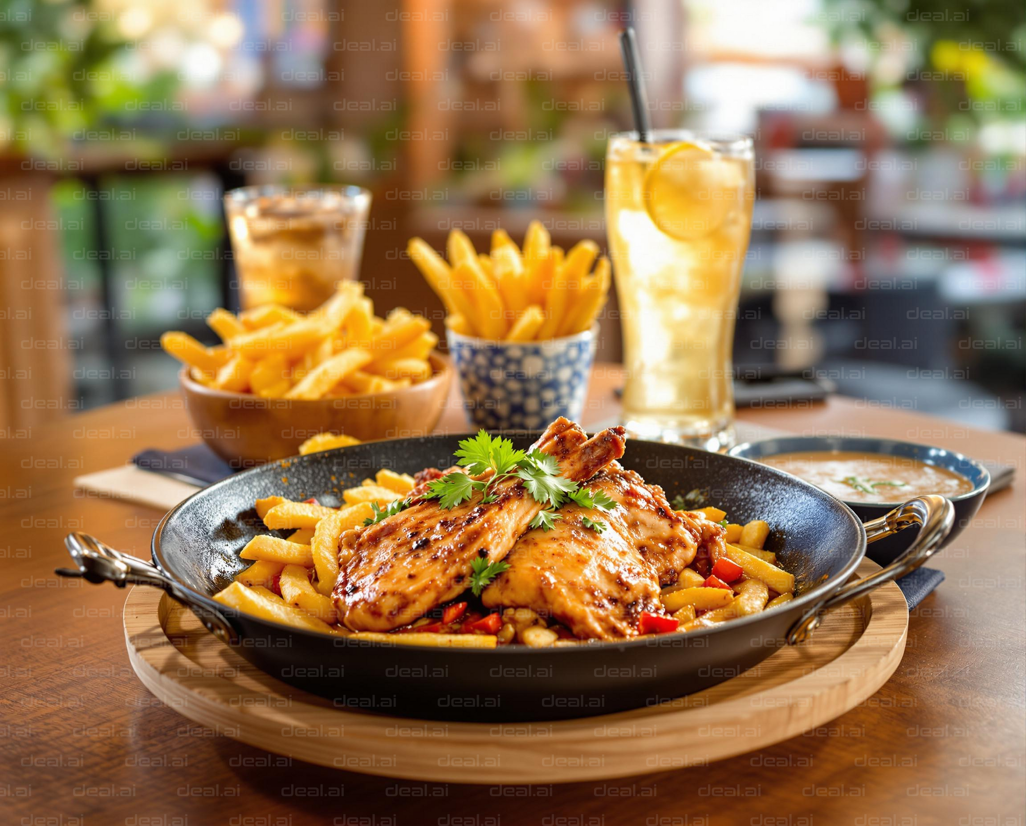 Sizzling Chicken and Fries Delight