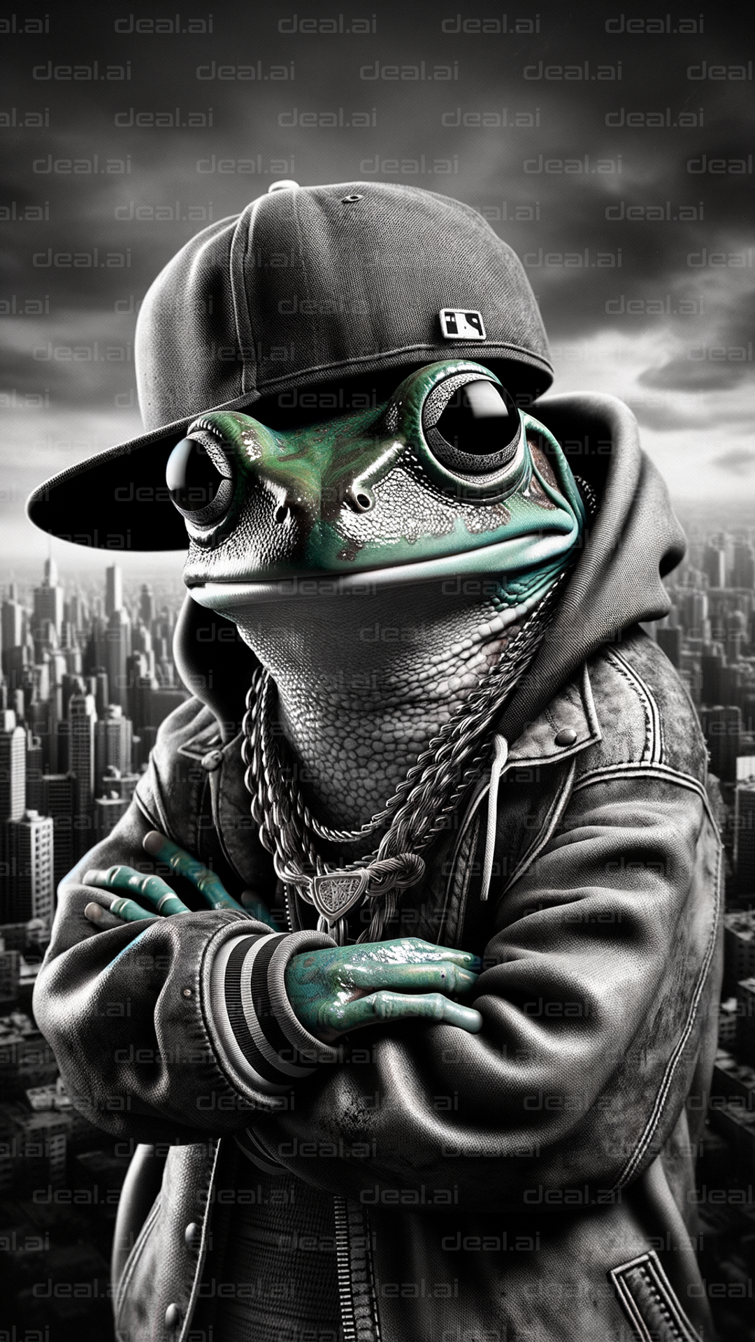 Hip Hop Frog in Urban Jungle