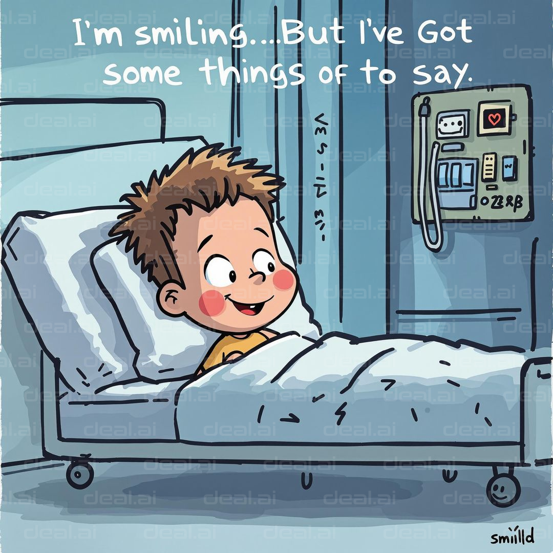 Smiling Thoughts in Hospital Bed