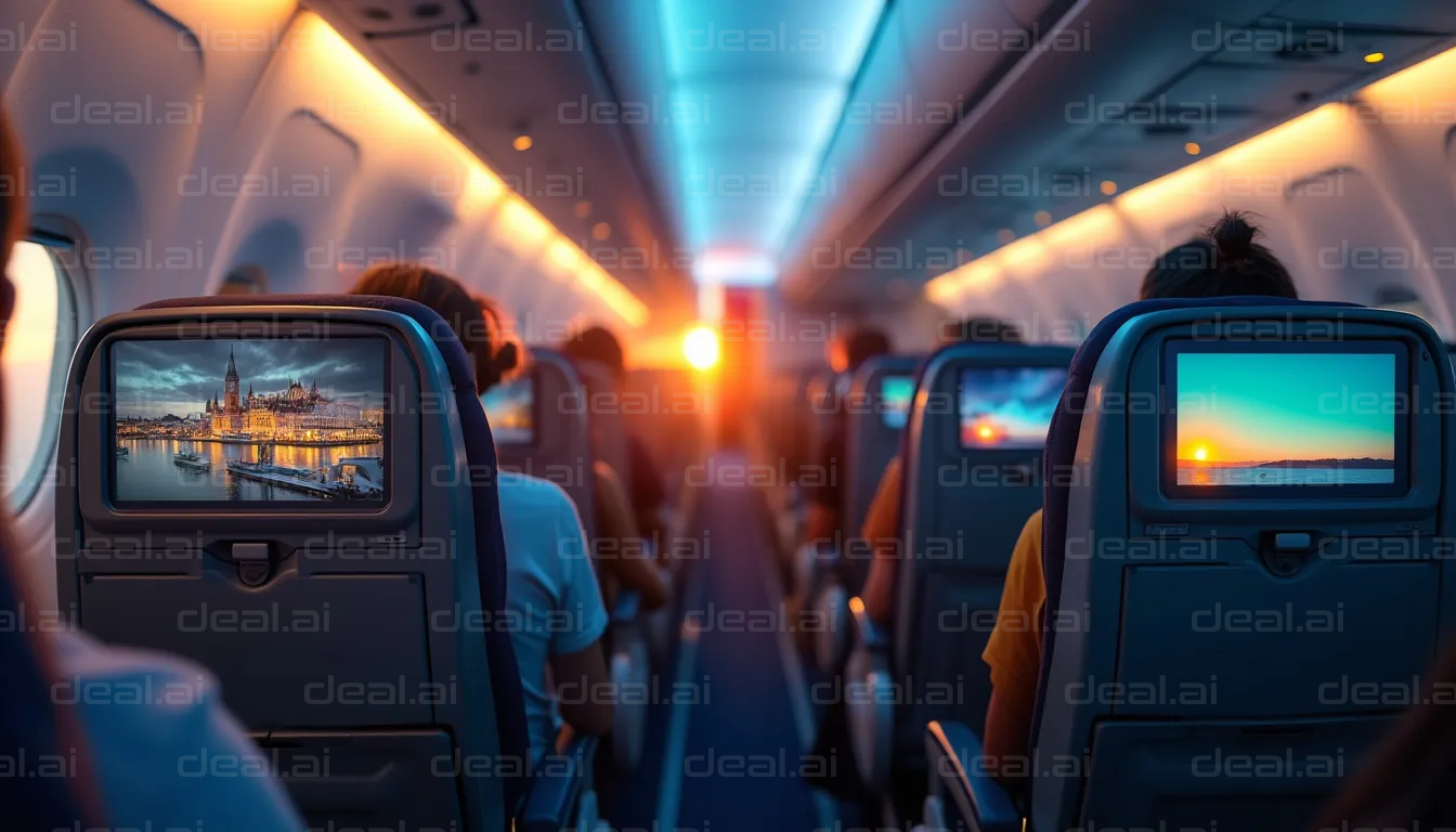 "Sunset Views from Airplane Seats"