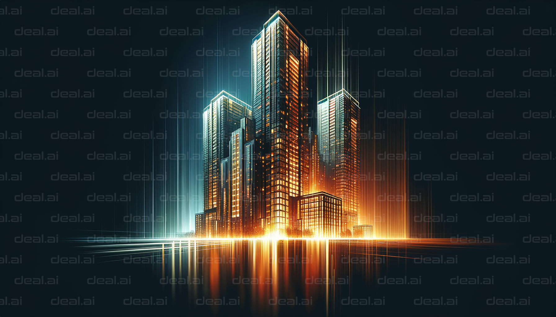 "Futuristic Illuminated Cityscape"