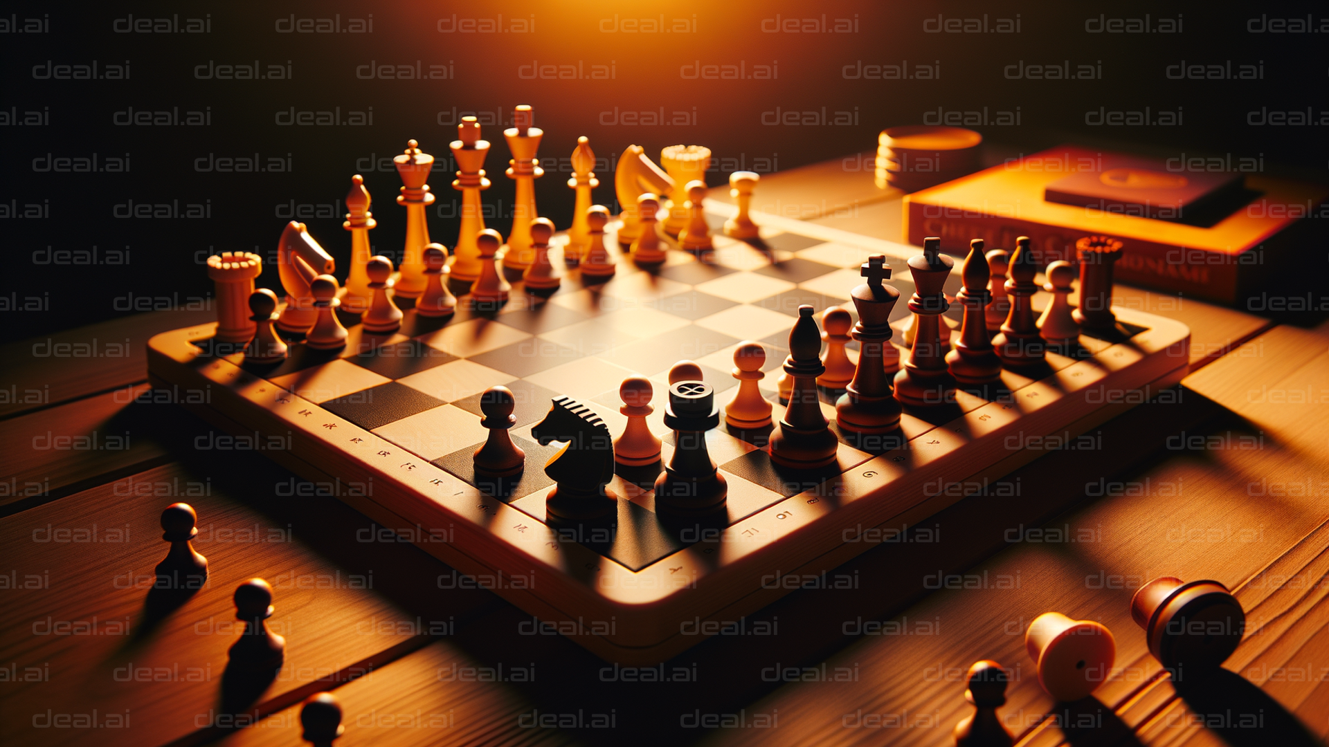 Chessboard in Warm Glow