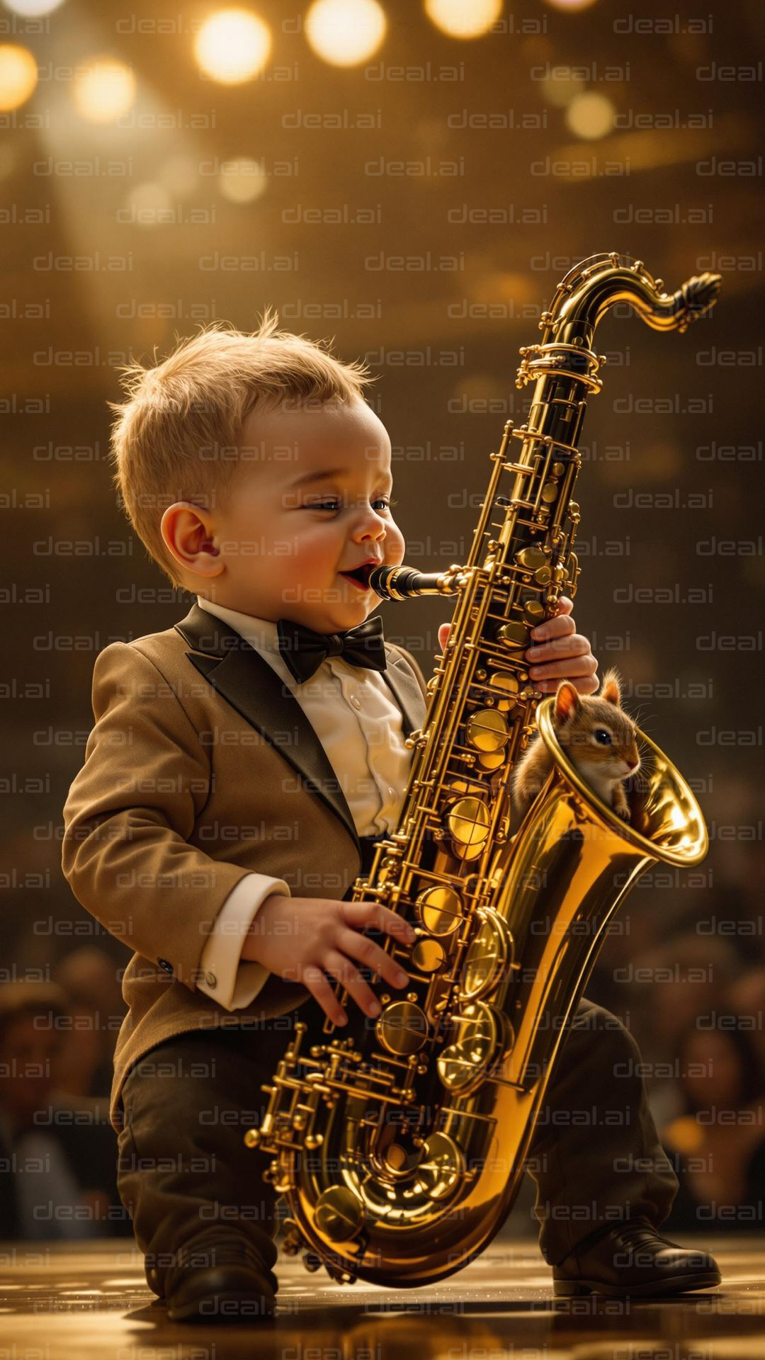 Baby Jazz Star with Saxophone