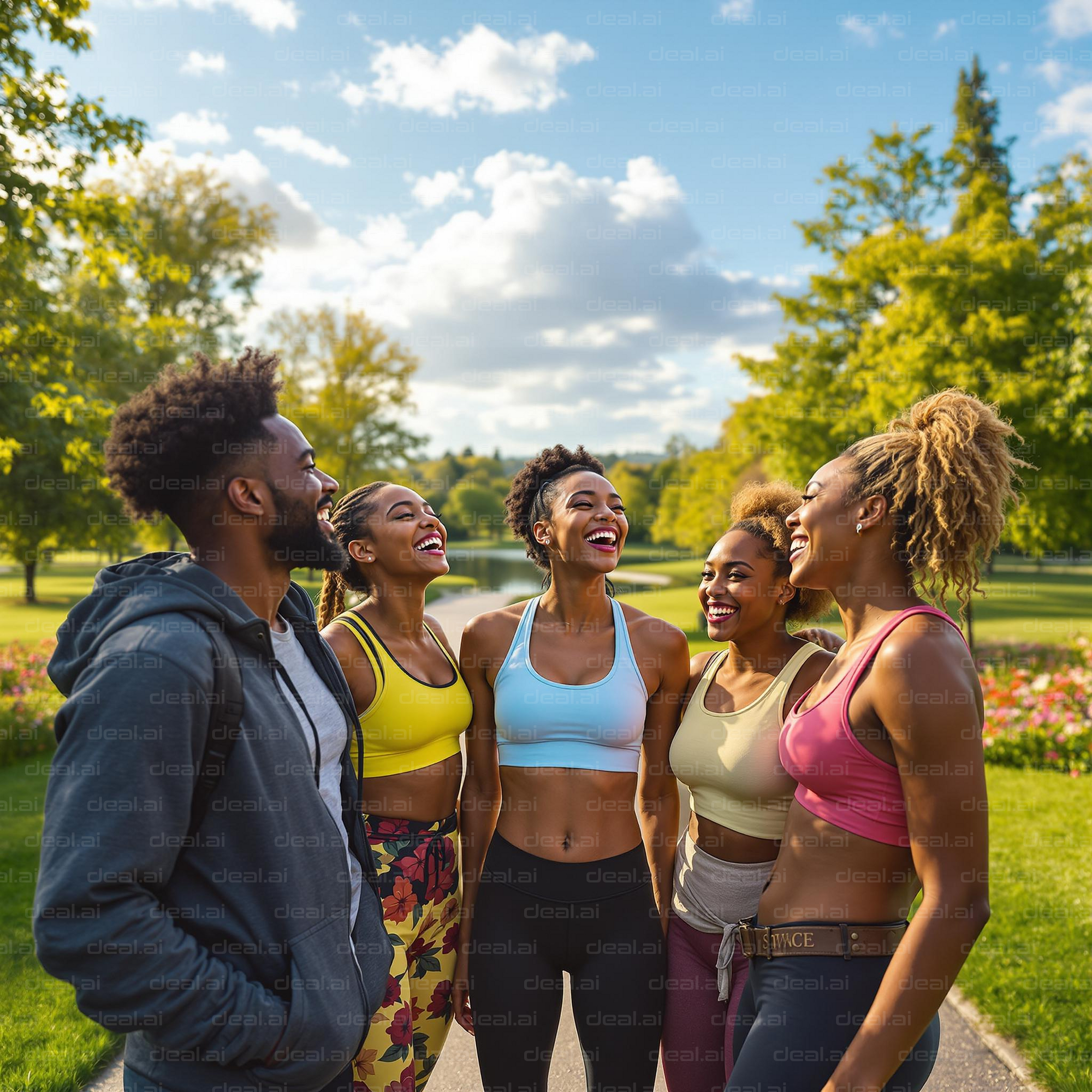 Friends Enjoying Outdoor Workout