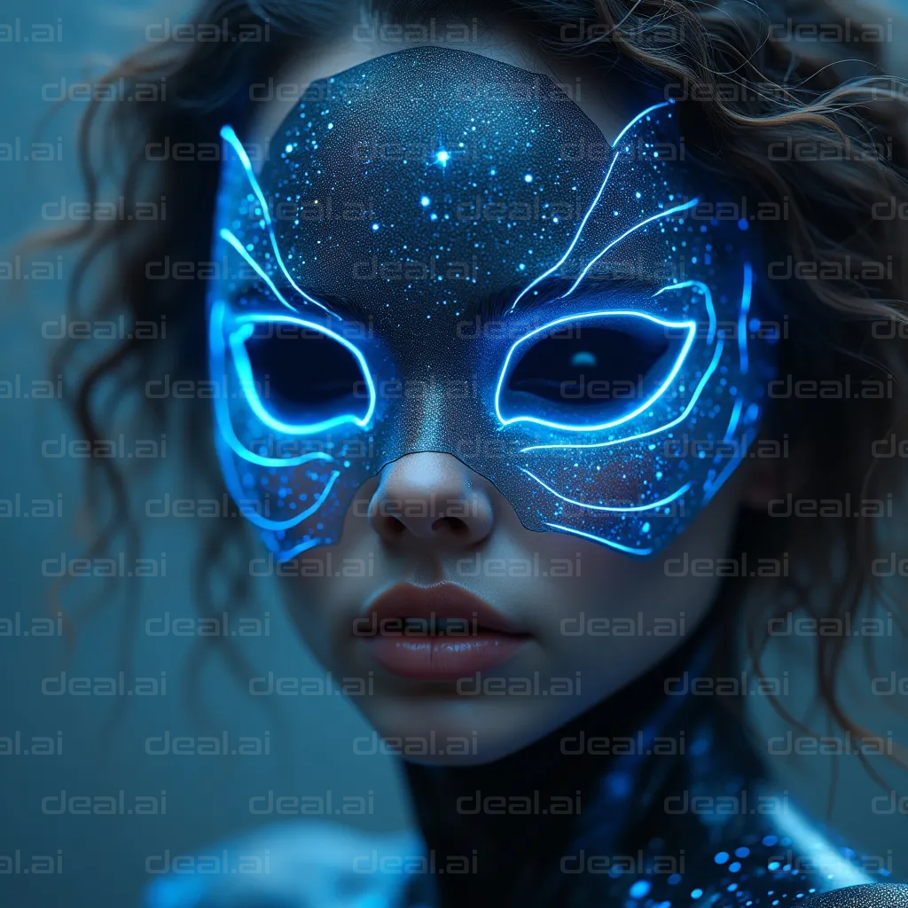 Mystical Neon Mask Illumination