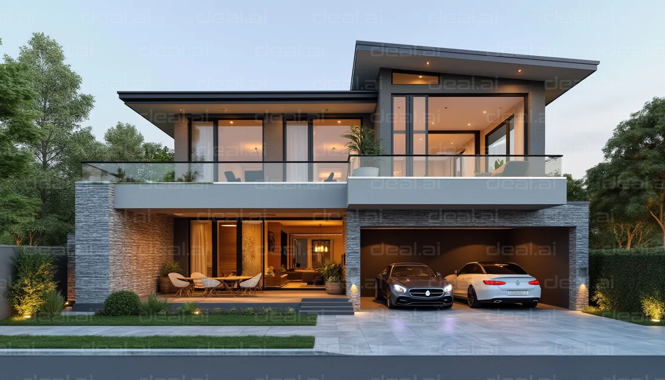 Modern Luxury Home at Dusk