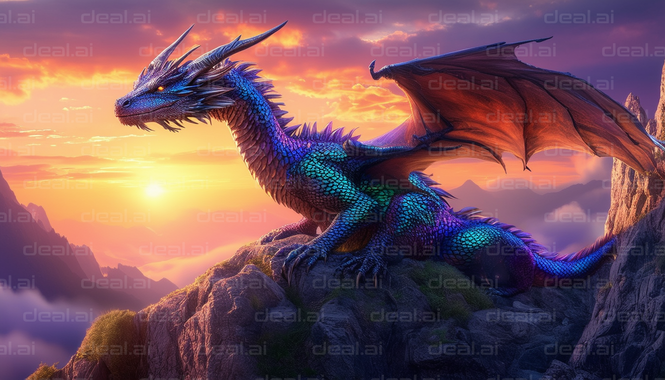 Majestic Dragon at Sunset