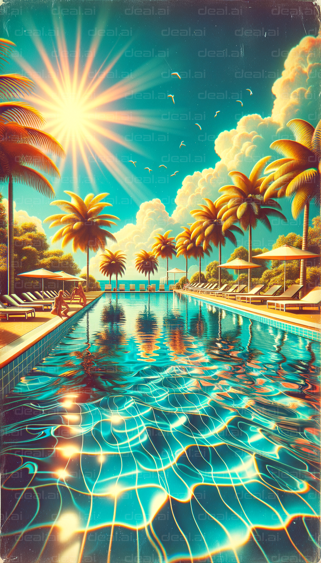 Sunlit Paradise by the Pool