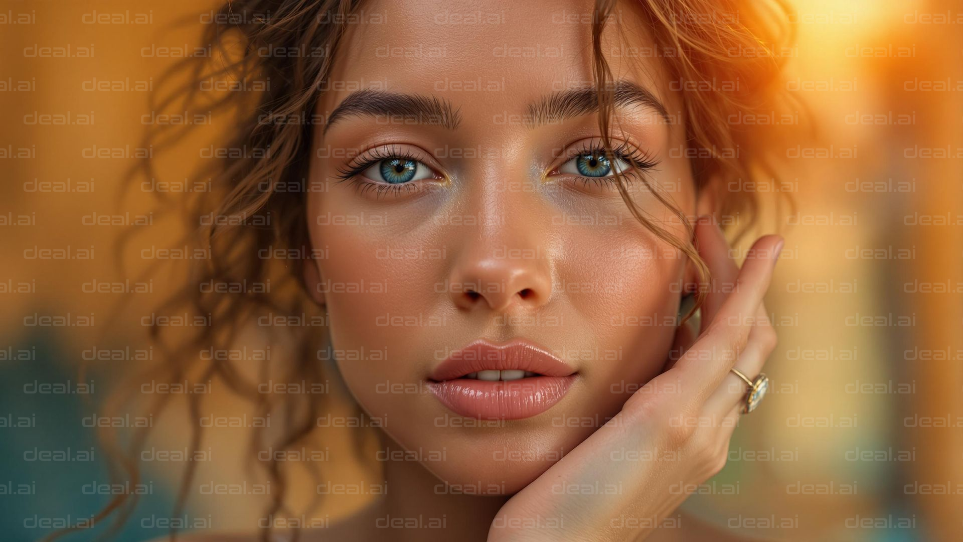 Radiant Beauty in Golden Light