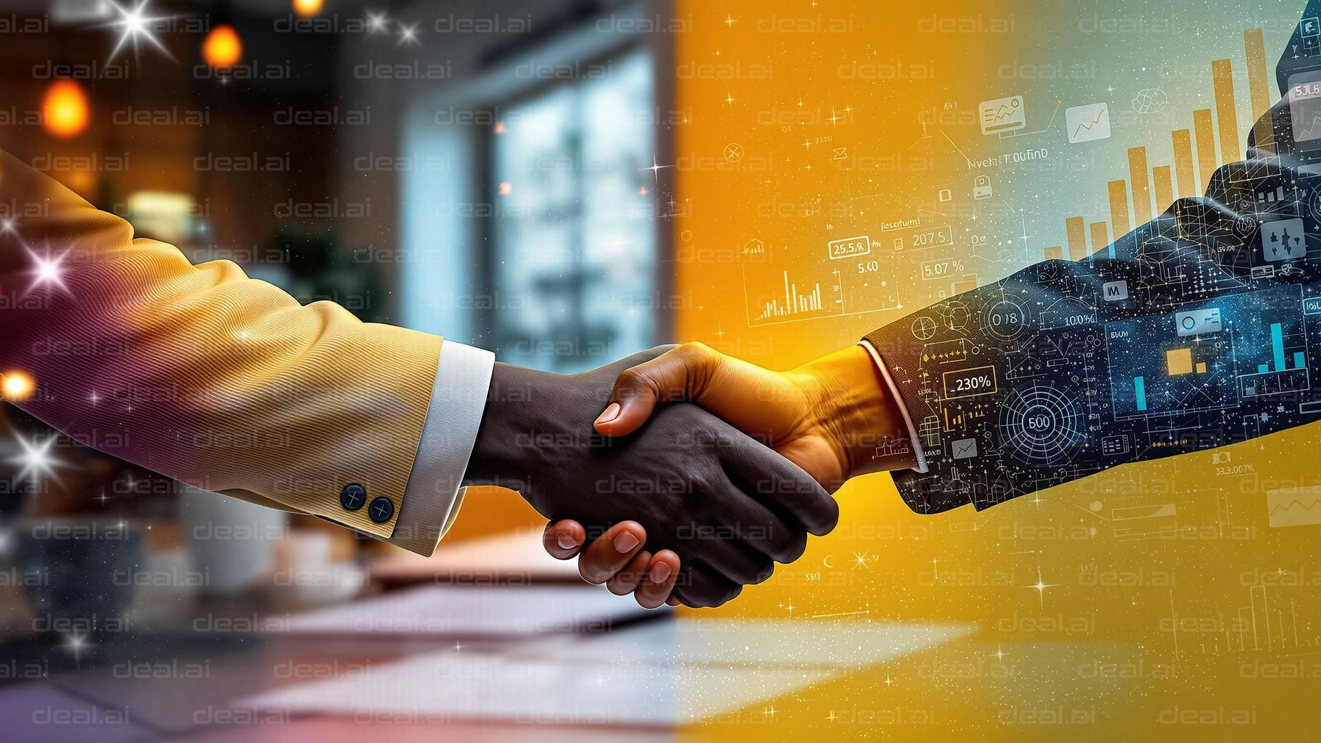 "Digital Partnership Handshake"