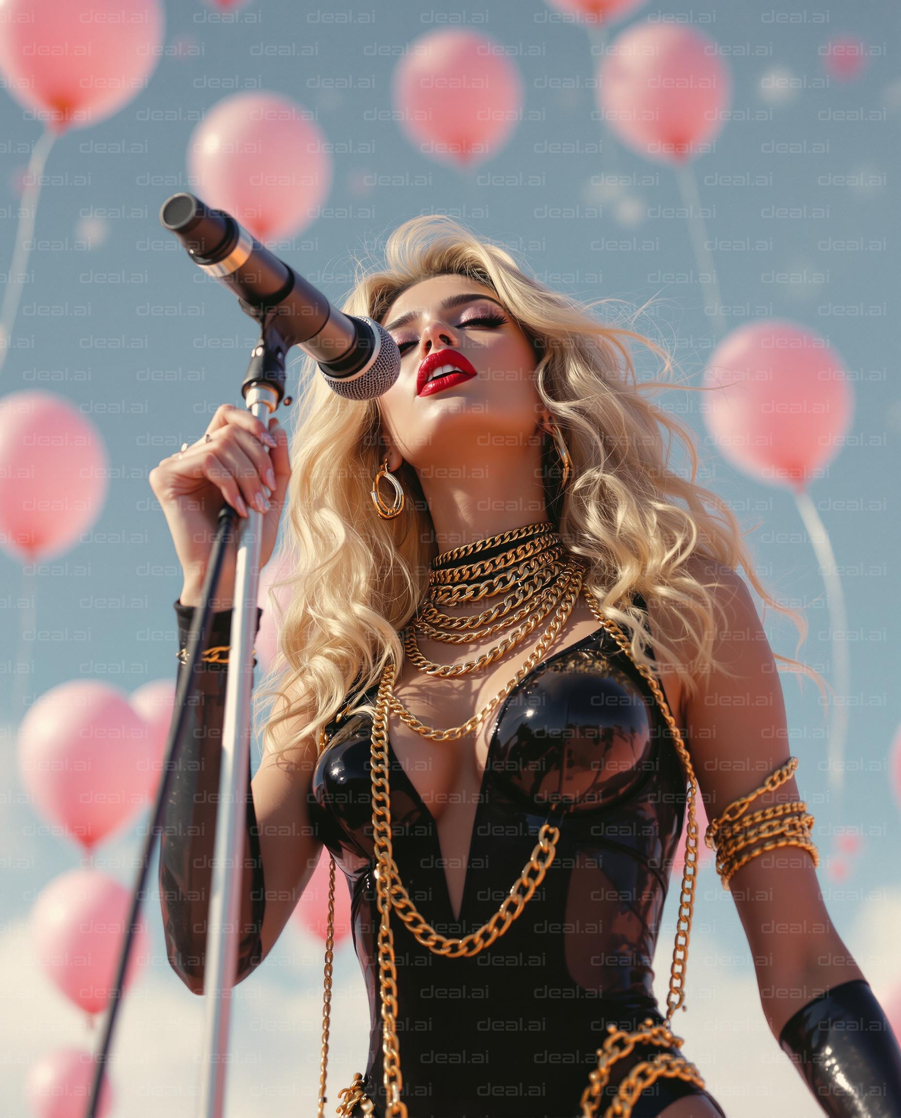 Glamorous Singer on Stage