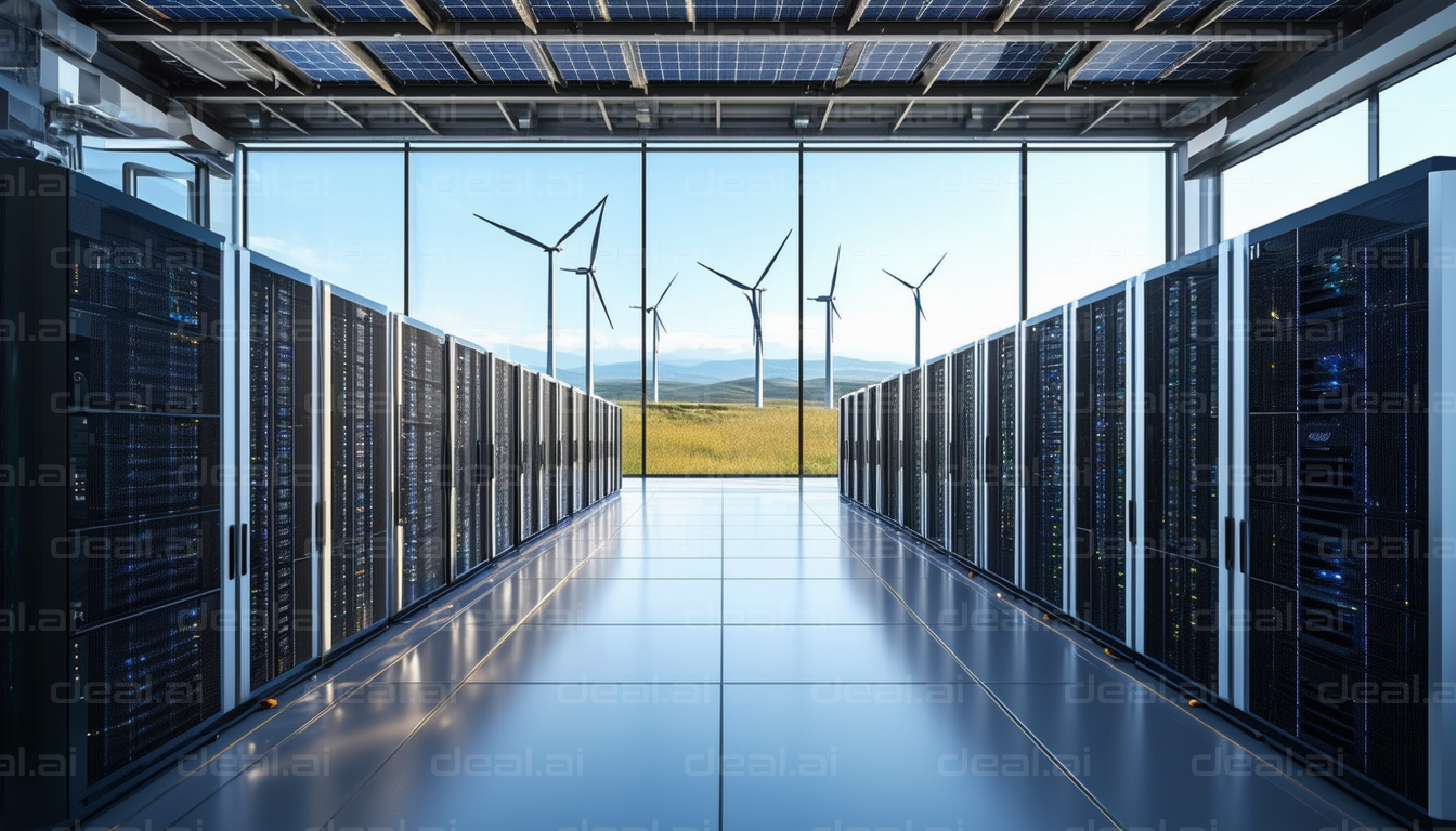 Eco-Friendly Data Center with Solar Panels