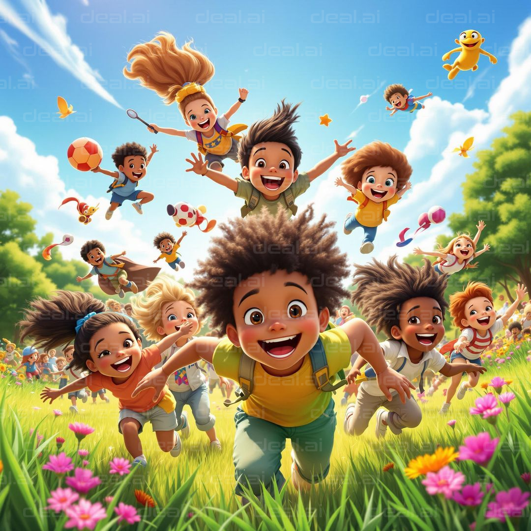 Joyful Outdoor Adventure with Friends