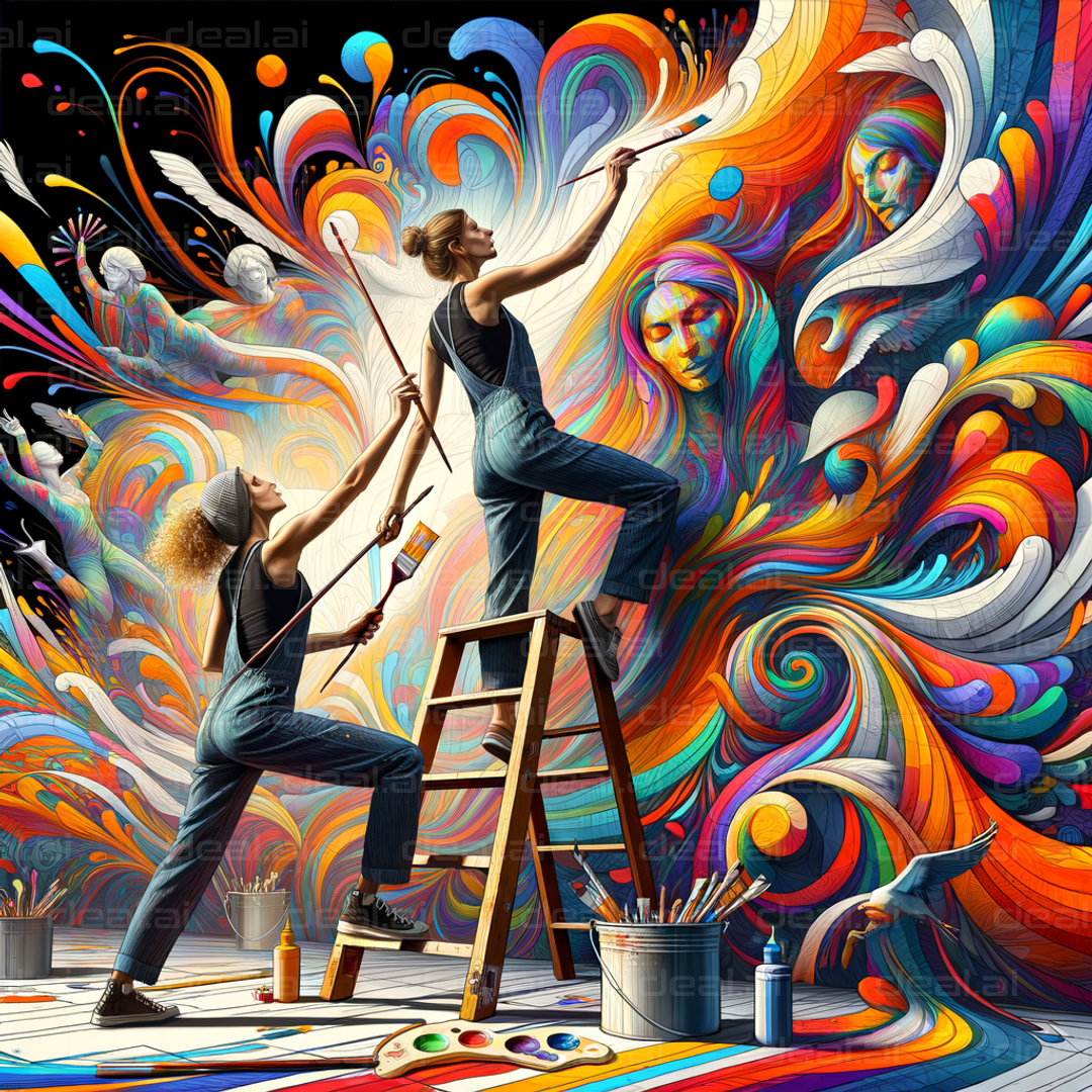 "Collaborative Mural of Vivid Dreams"