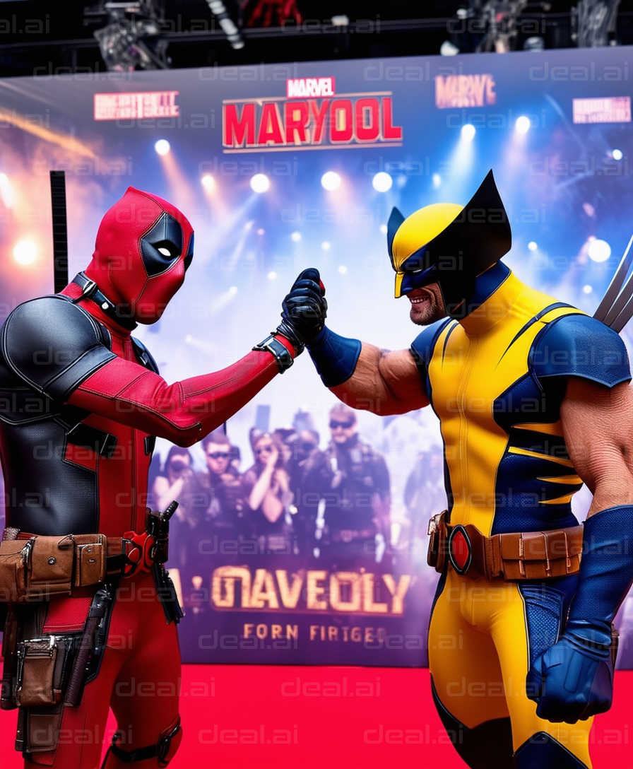 "Deadpool and Wolverine Unite at Event"