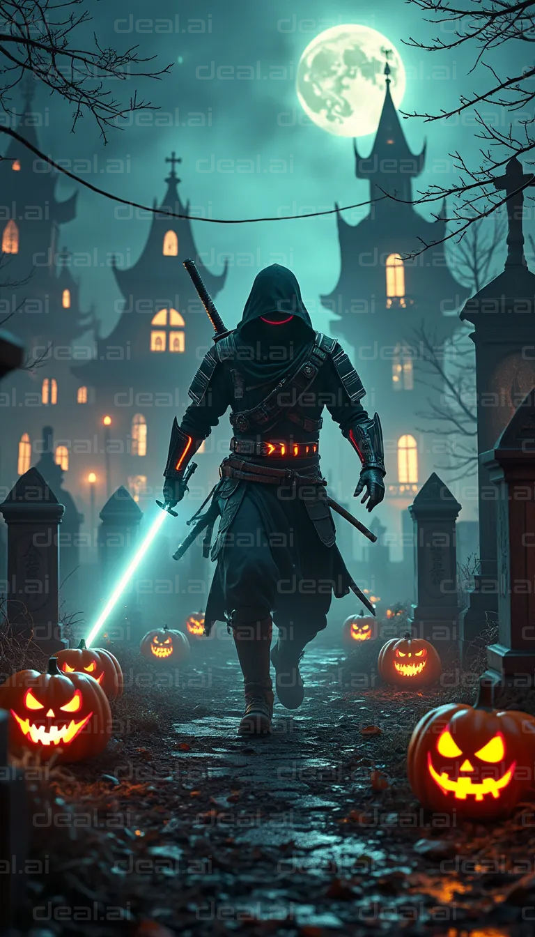 Stealthy Halloween Knight Approaches