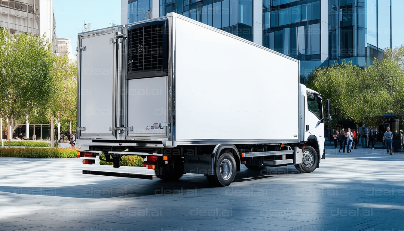 Delivery Truck in an Urban Setting