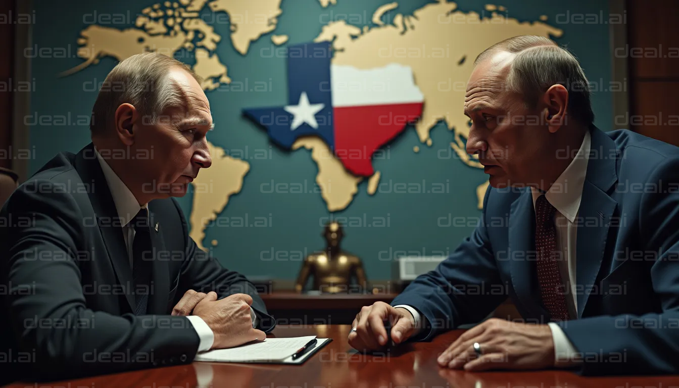 Diplomatic Discussion with Texas Map