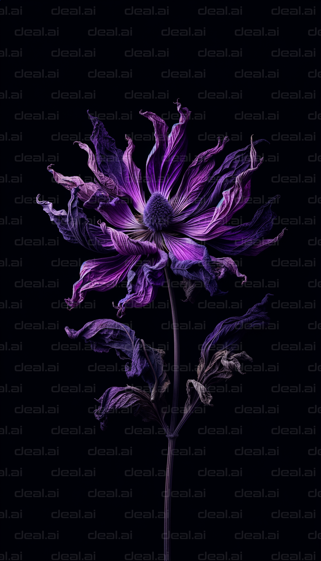 "Vibrant Purple Bloom in the Dark"