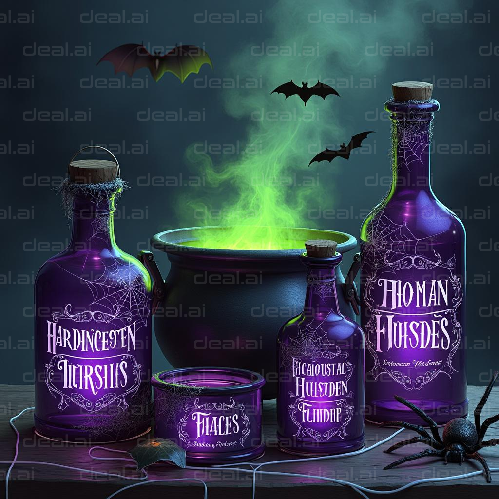 Halloween Potion Ingredients Display