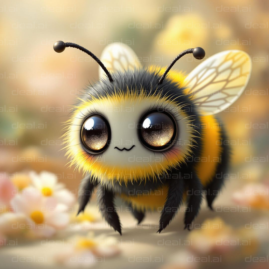 "Adorable Cartoon Bumblebee"