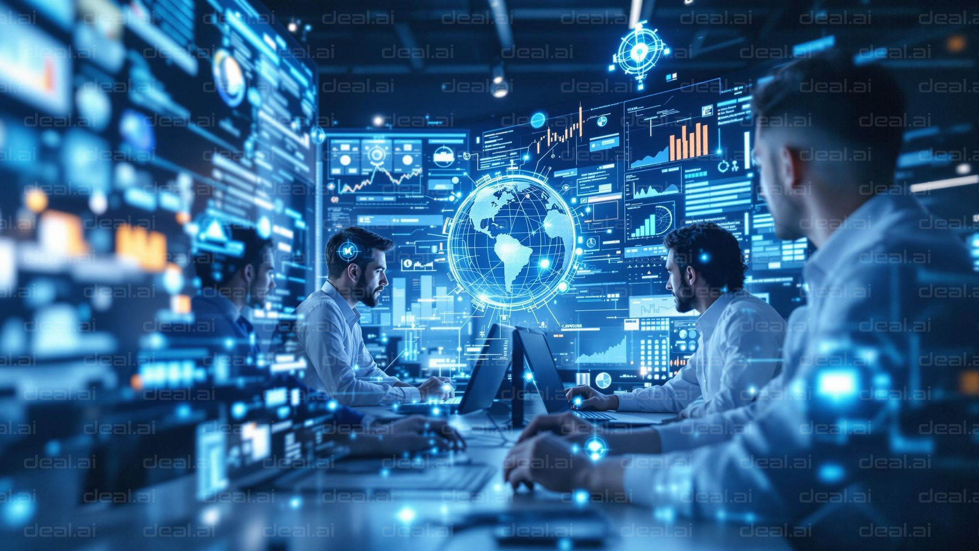 Futuristic Tech Workspace Simulation