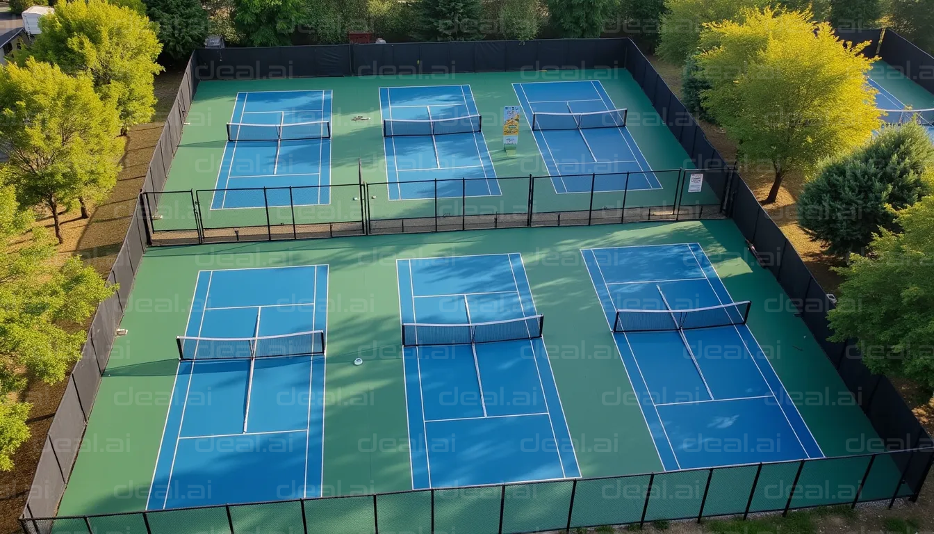 Blue and Green Pickleball Courts