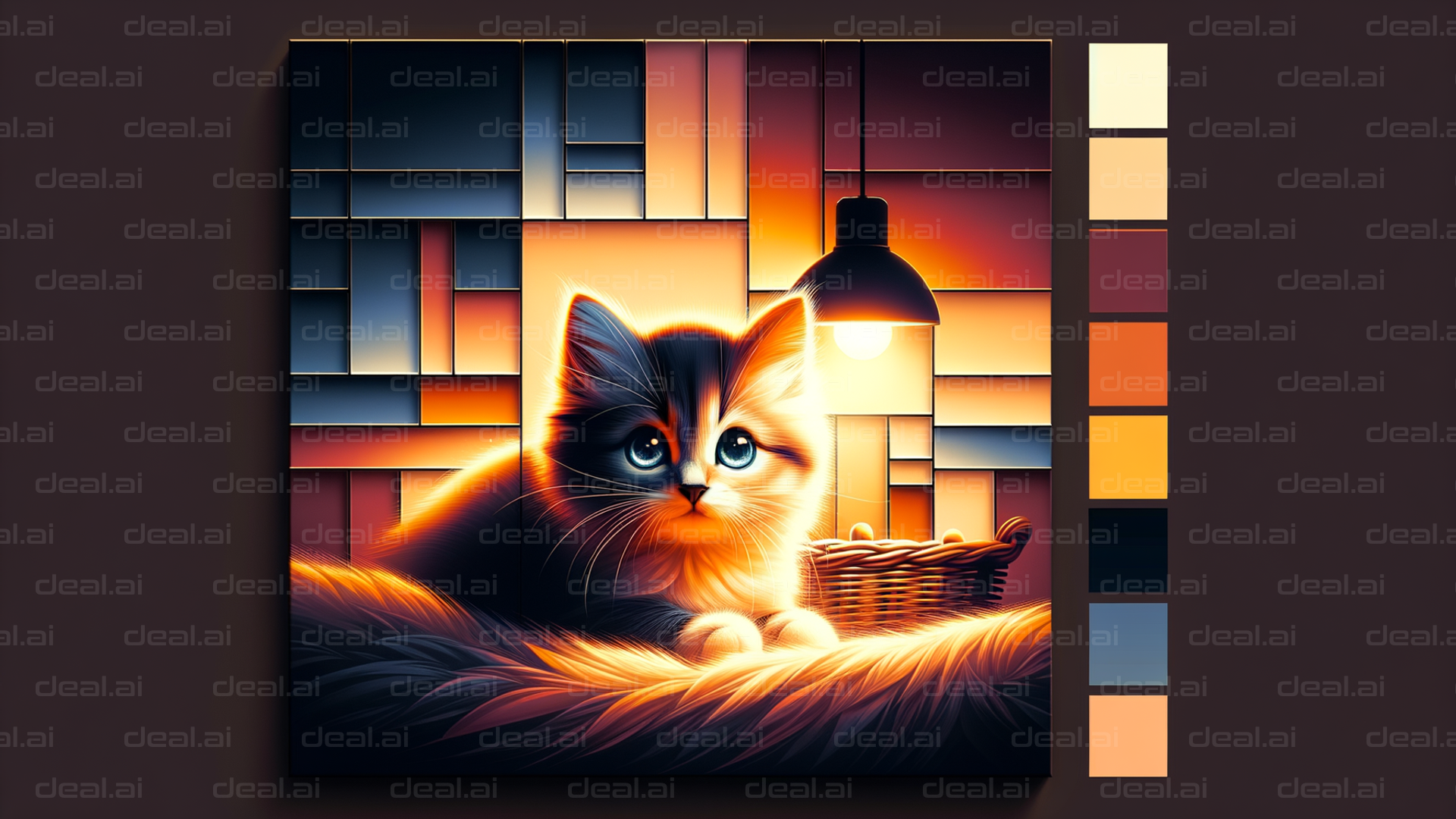 Cozy Kitten in Warm Glow