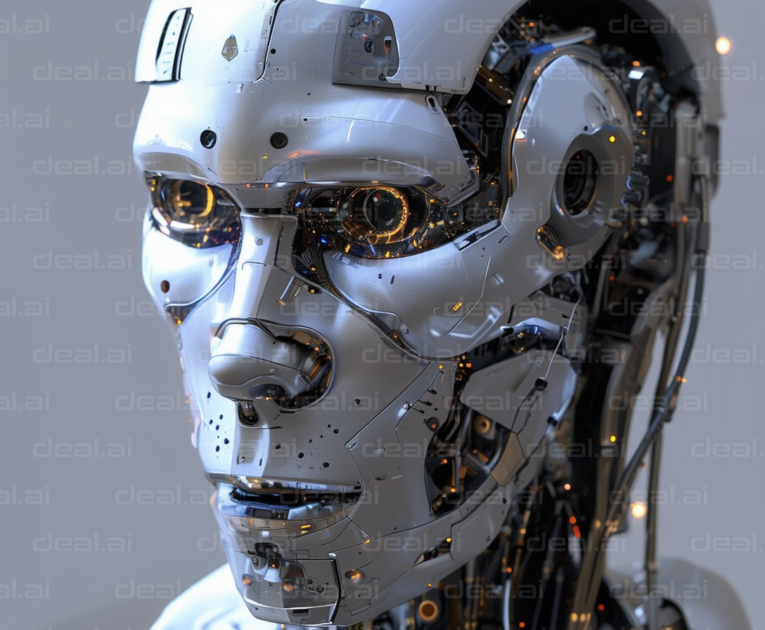 "Futuristic Humanoid Robot Face"