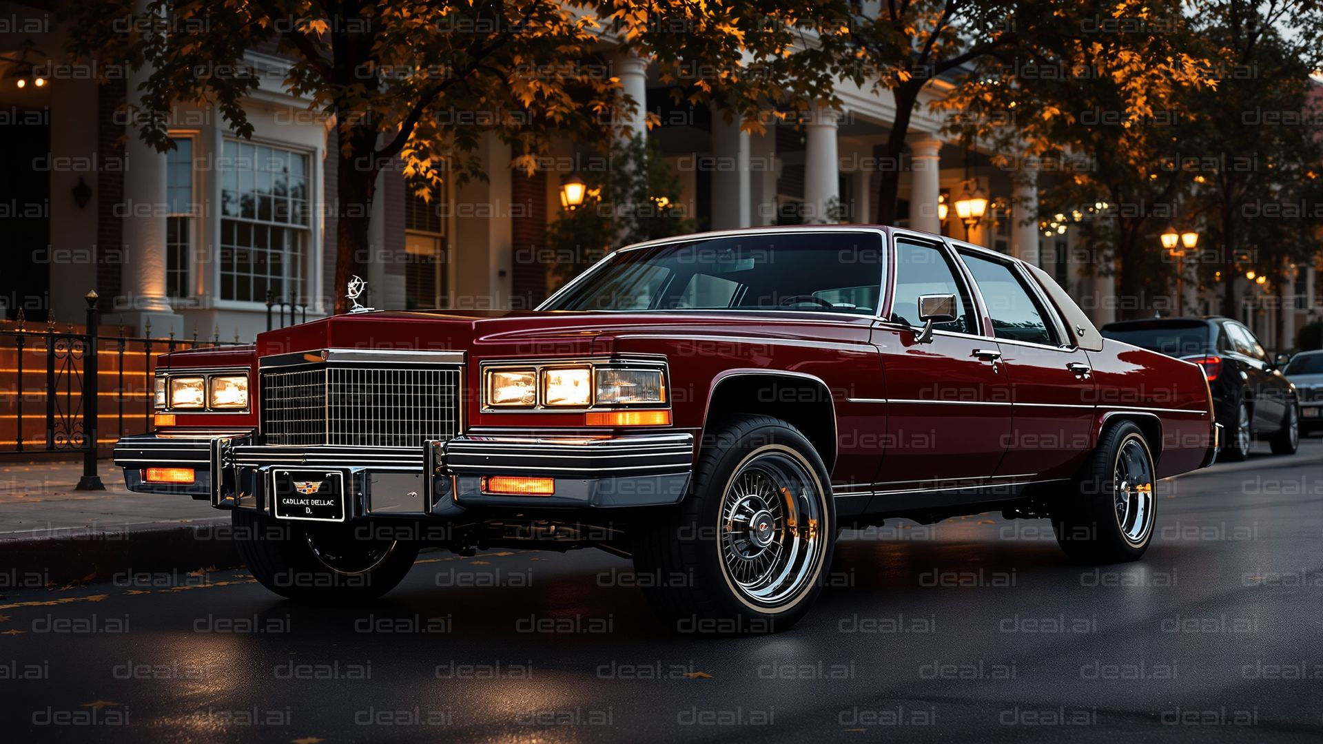Vintage Luxury Car at Dusk