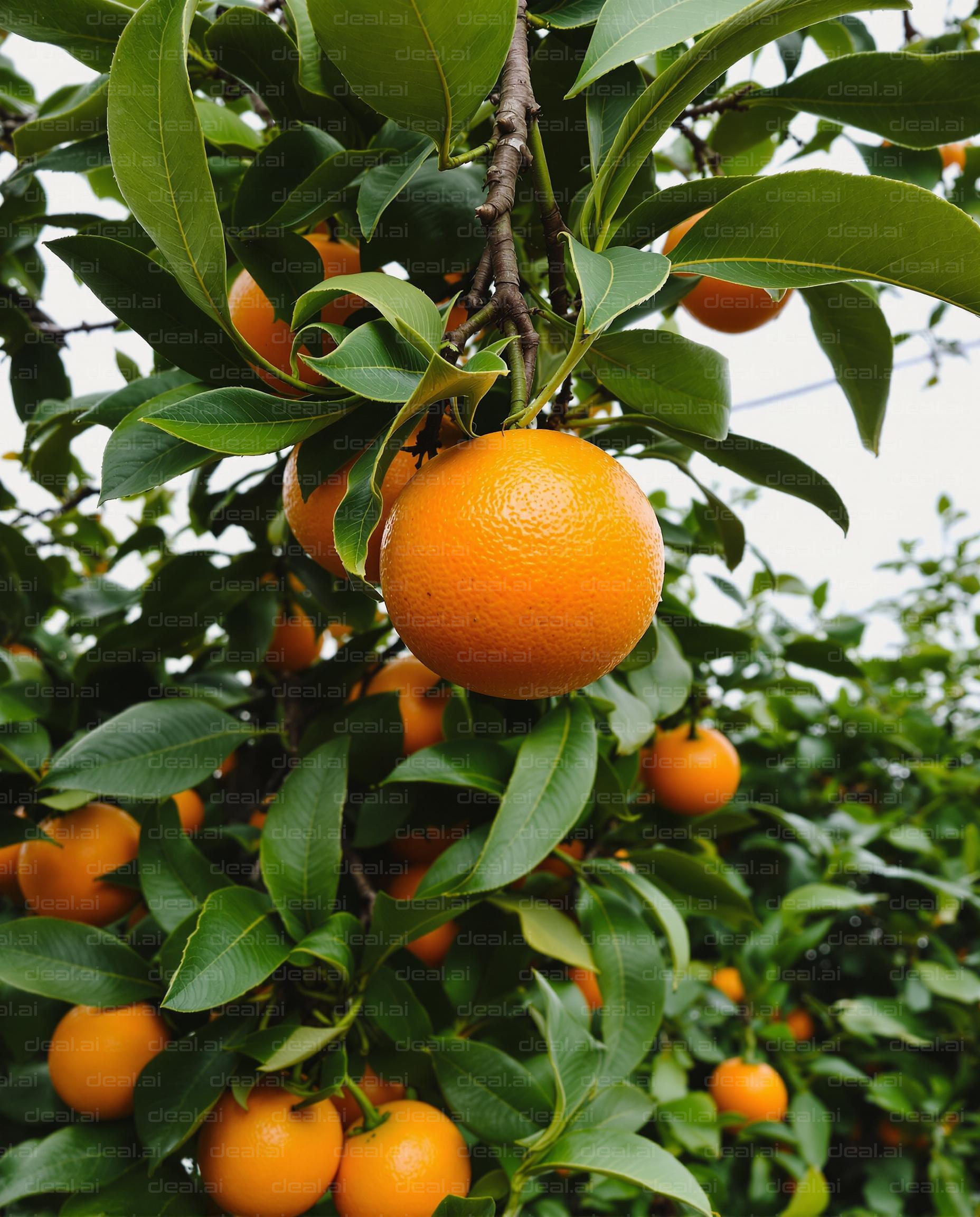 "Vibrant Oranges on a Tree"