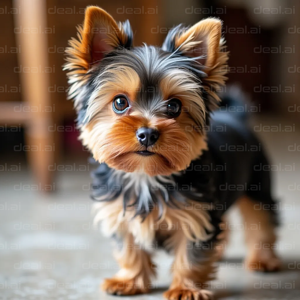 Adorable Yorkie Pup Close-Up