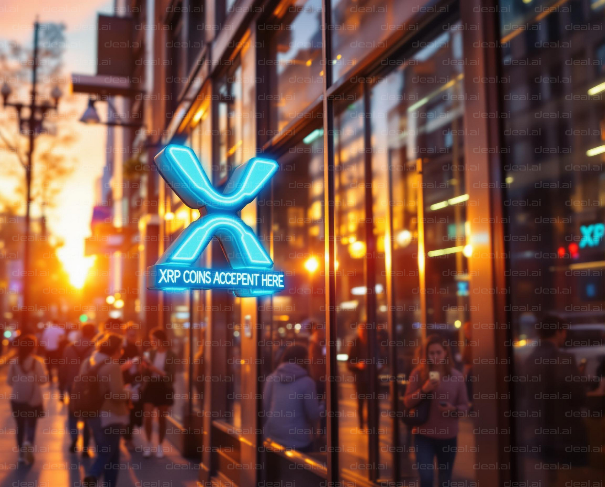 "XRP Accepted Here: Neon City Sign"
