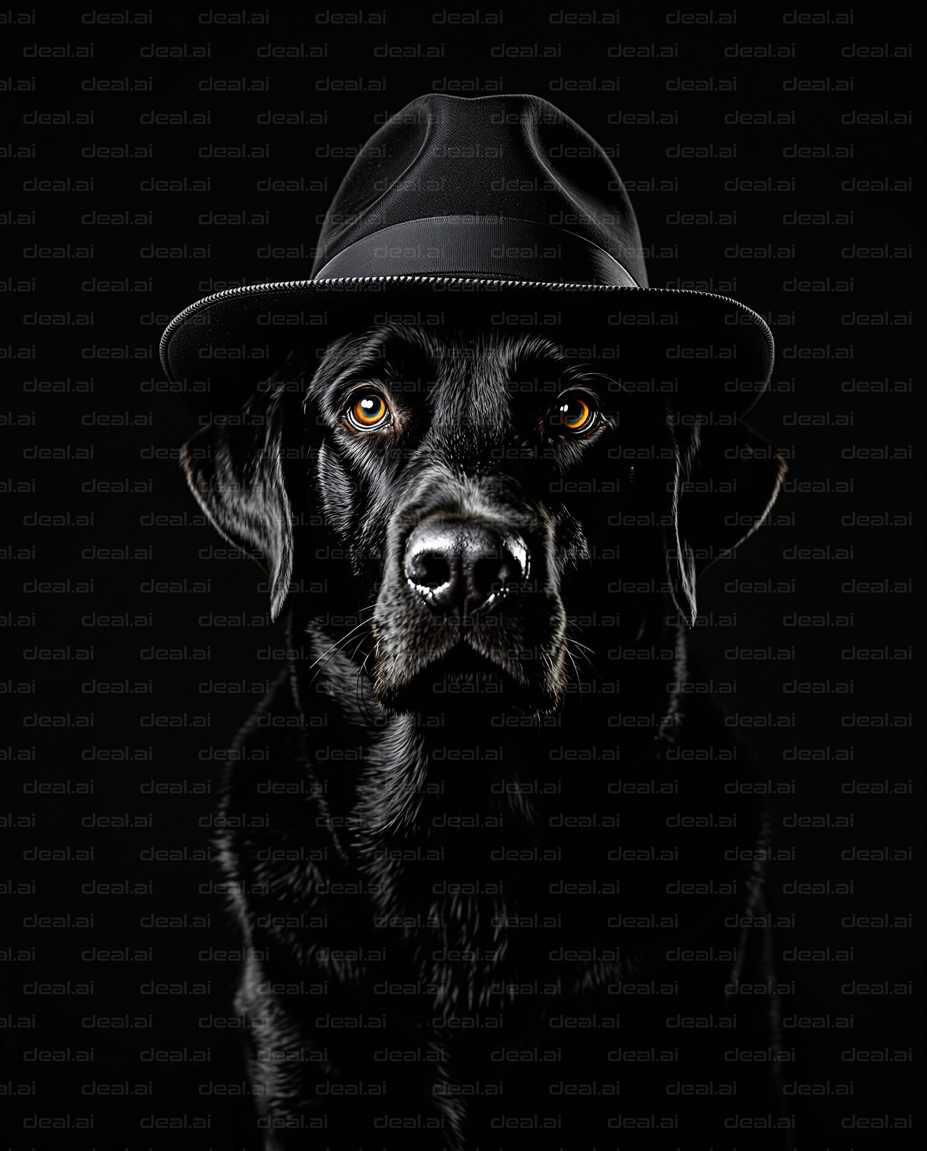 Dapper Dog in a Fedora Hat