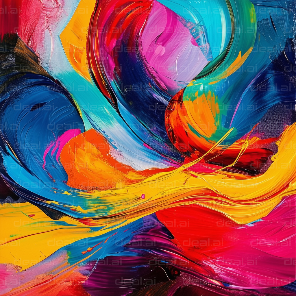 "Vivid Abstract Color Swirls"