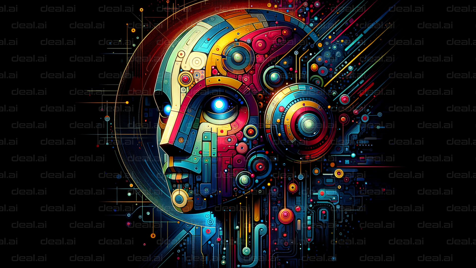 "Futuristic AI and Cybernetics Art"