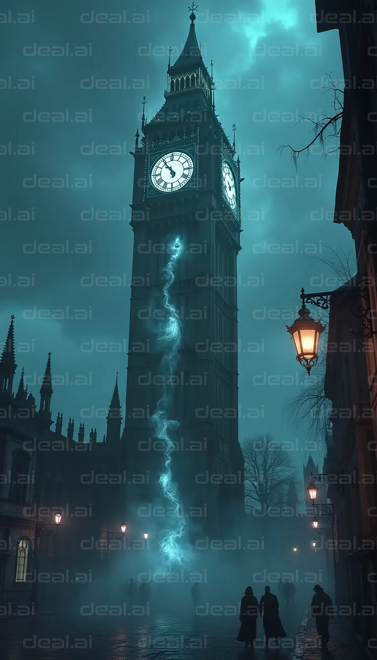"Enchanted Big Ben Amidst Mystical Fog"