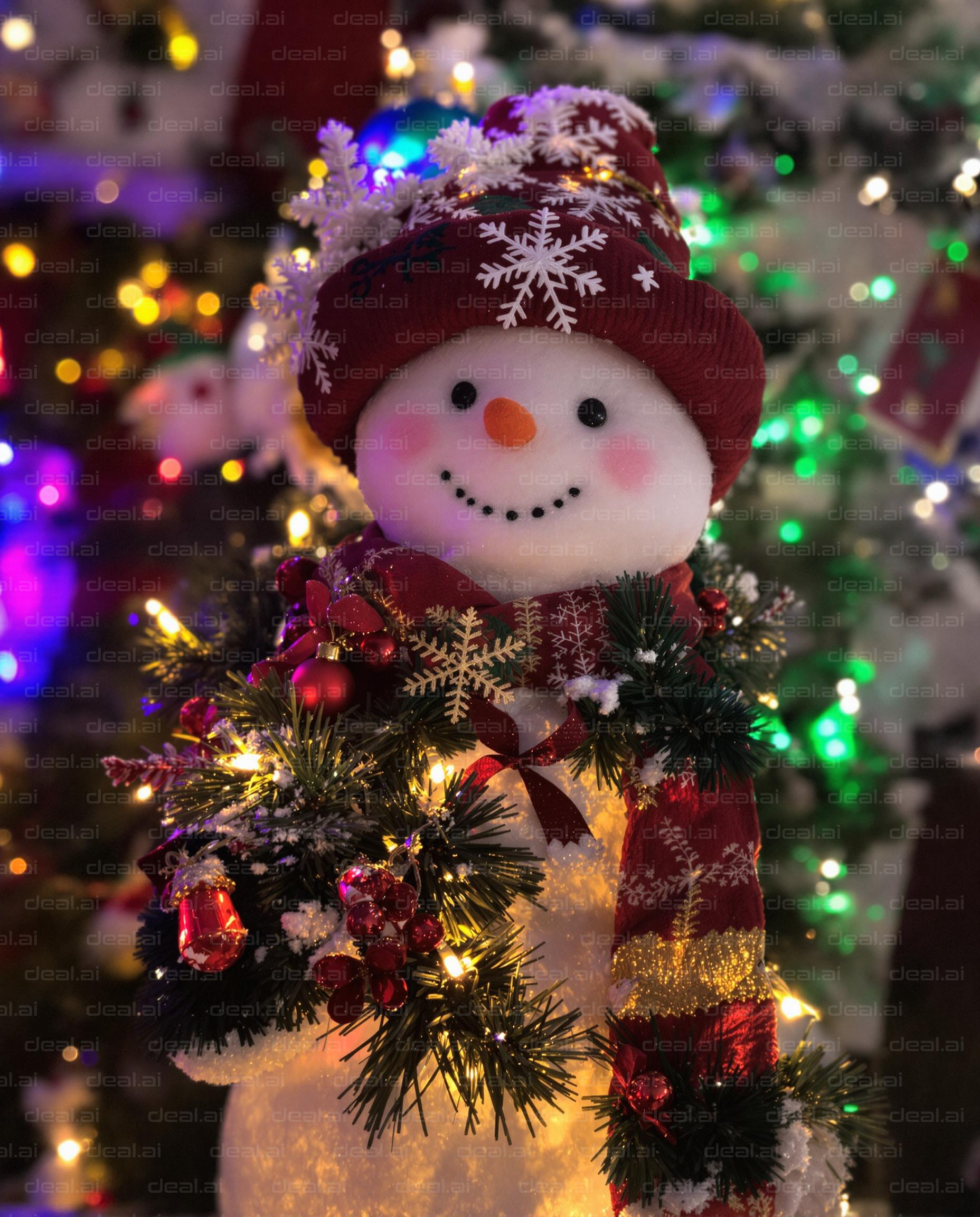 Festive Snowman with Lights