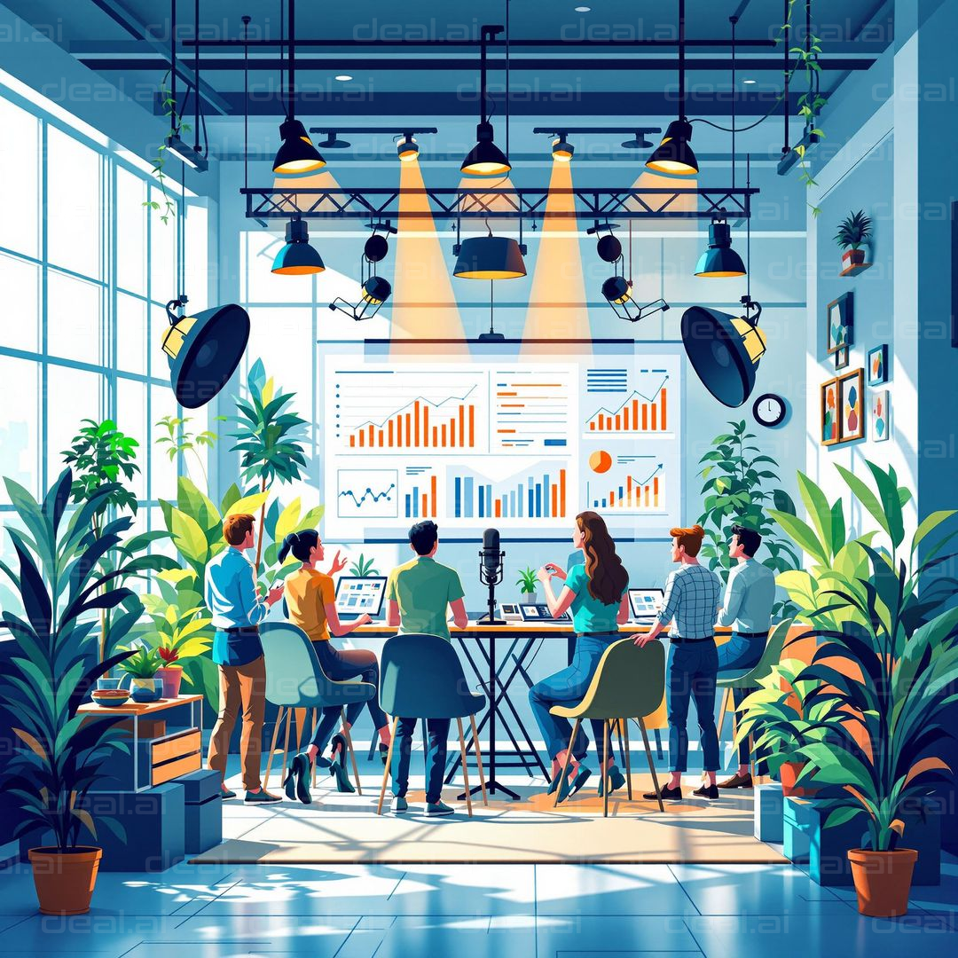 Creative Team Meeting in Modern Office