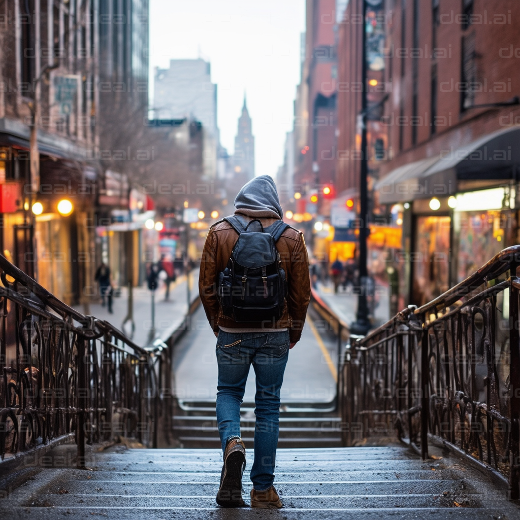 "Lone Traveler in the City"